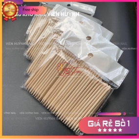 que gỗ làm nail , túi 100 cây que gỗ đẩy da , tháo móng , dụng cụ nailbox