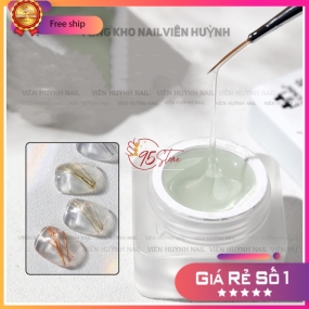 Gel nhện chà tráng gương , hũ gel kéo sợi trong suốt dùng trang trí móng